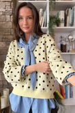 Edie Polka Dot Knit Lemon